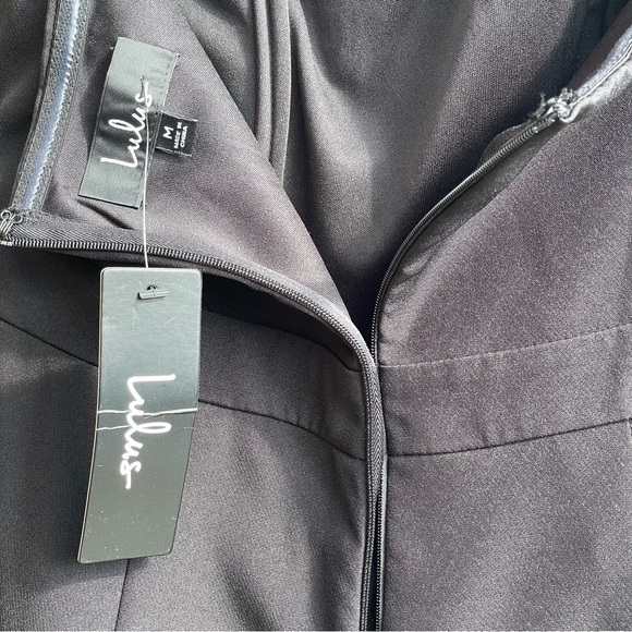 Lulu's Won A Heart Strapless Wide Leg Jumpsuit in black size medium - Picture 14 of 16